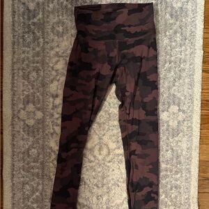 Lululemon Athletica Dark Purple Camo Leggings